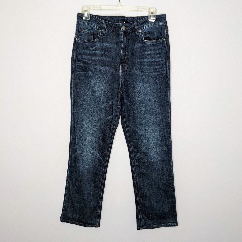 Lulus Dark Blue Straight Leg Denim Crop Jeans 29